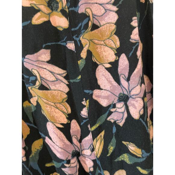 Free People Smooth Sailing Maxi Skirt - Womens Size 8 - Black Floral Print - Picture 5 of 6